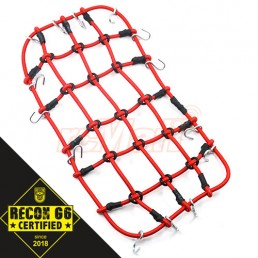 1/10 RC Crawler Scale Accessory Luggage Net 200mm x 110mm Red ''G6 Certified''