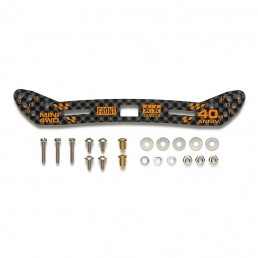 Mini 4WD 40th Anniversary HG Carbon Stay Wide 2mm Front Sliding Damper Set